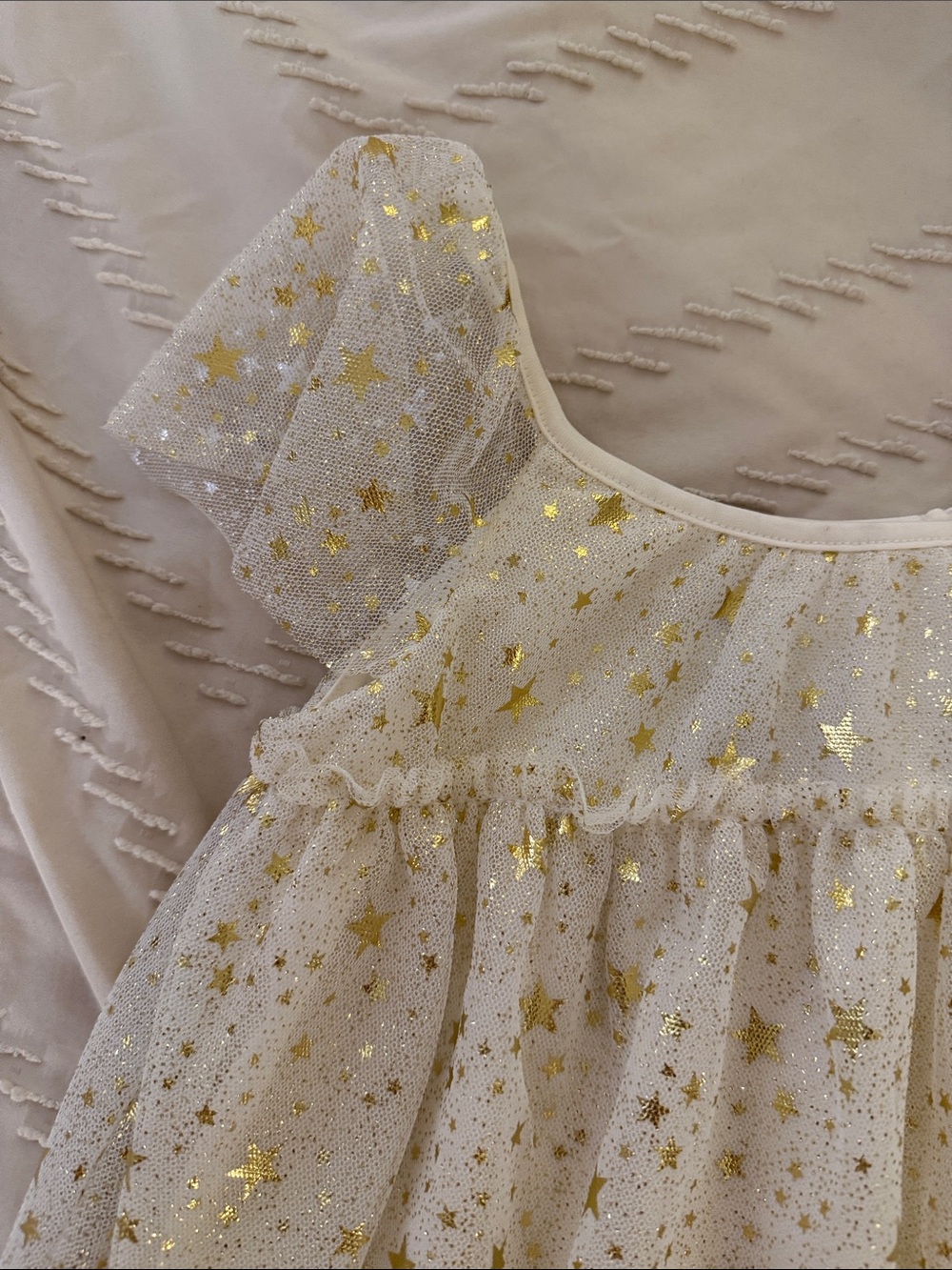 The Children's Place Ivory Tulle Dress with Gold Stars - Picture 6 of 9